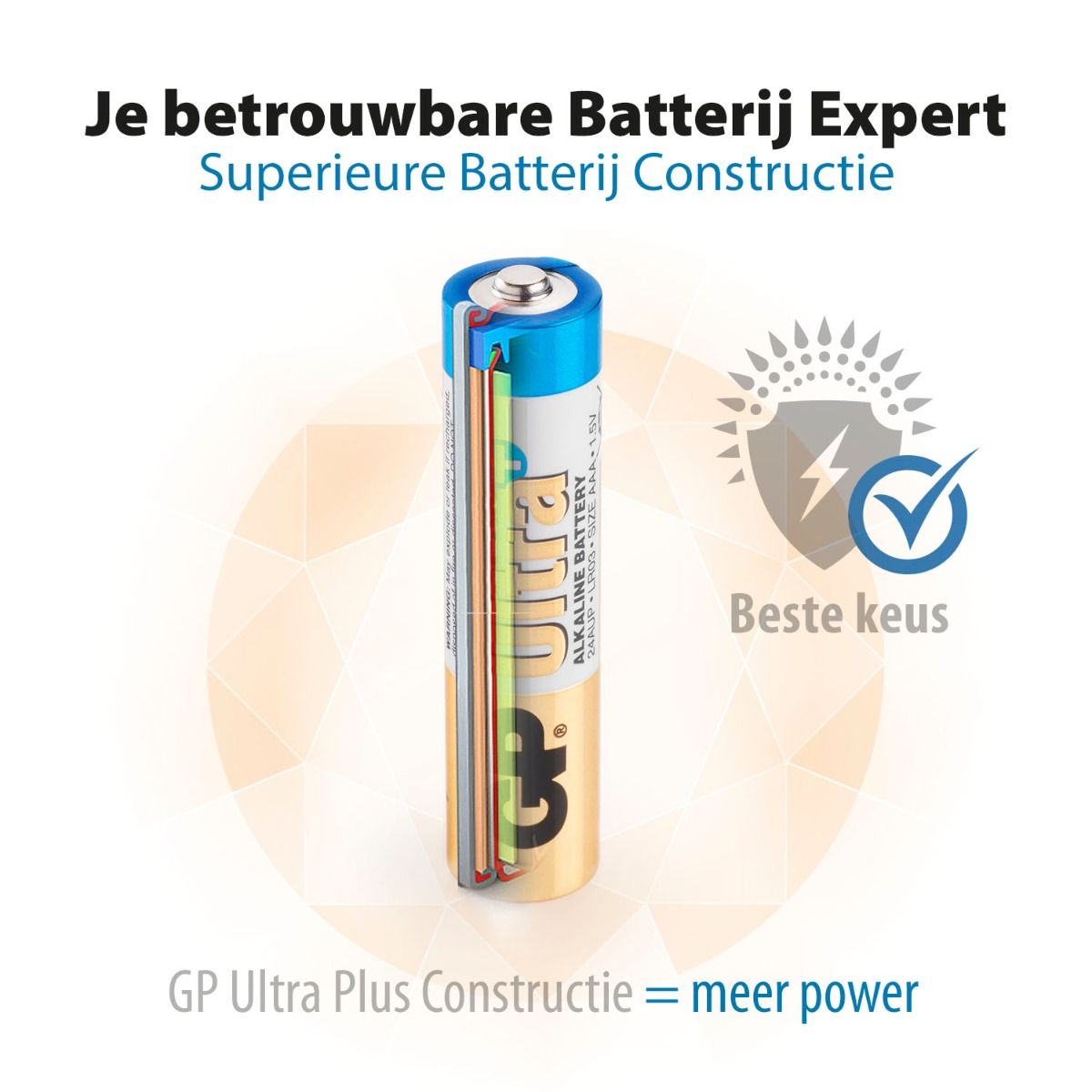 Ultra Plus Alkaline AAA - 4 batterijen betrouwbare batterij